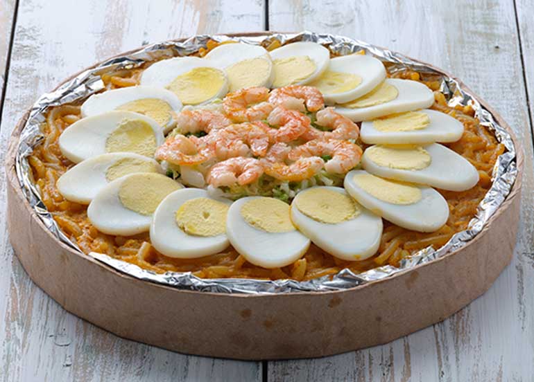 a plate of food on a table